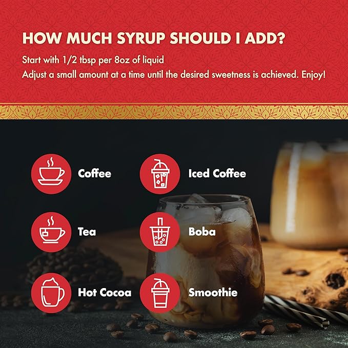 ChocZero Sugar Free Coffee Syrup, Gingerbread Flavor, Simple Syrup Drink Mix, Gingerbread Latte