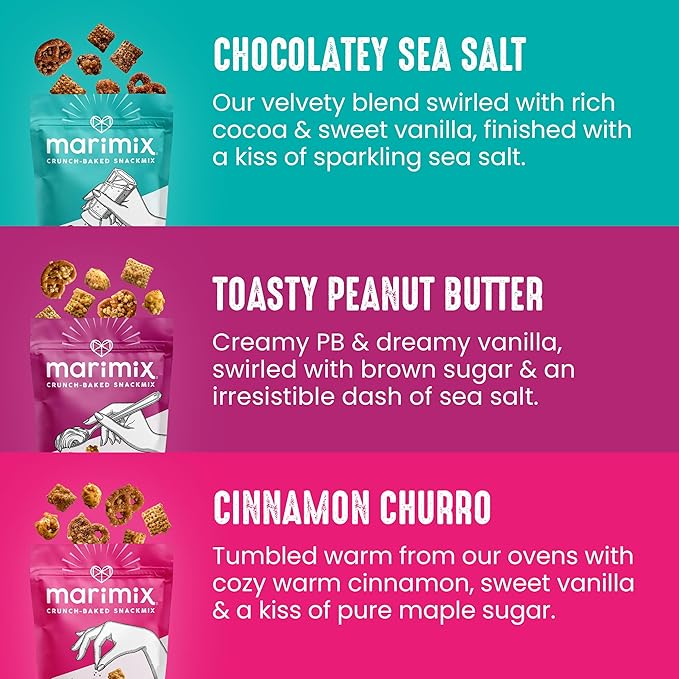 Marimix Sweet Snack Mix | 3 Pack | Crunch Baked Sweet & Salty Savory | Plant Based Naturally Gluten