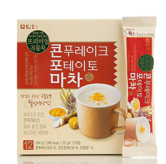 Damtuh Misugaru – Korean Meal Replacement Breakfast Cereal Powder with Corn Flakes, Potato Flakes &