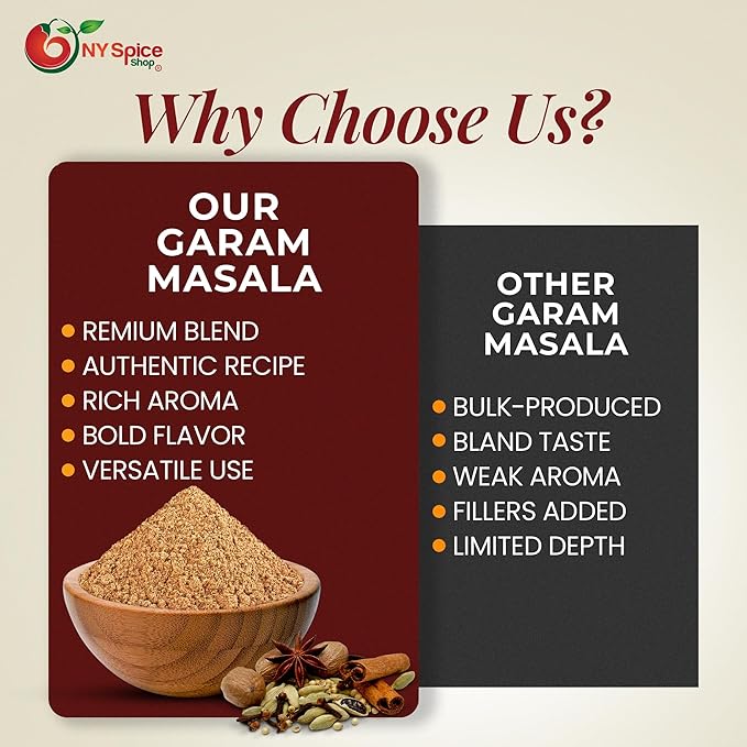 NY Spice Shop Garam Masala Spice Powder - 6 Ounce Premium Spice Blend - Garam Masala Seasoning
