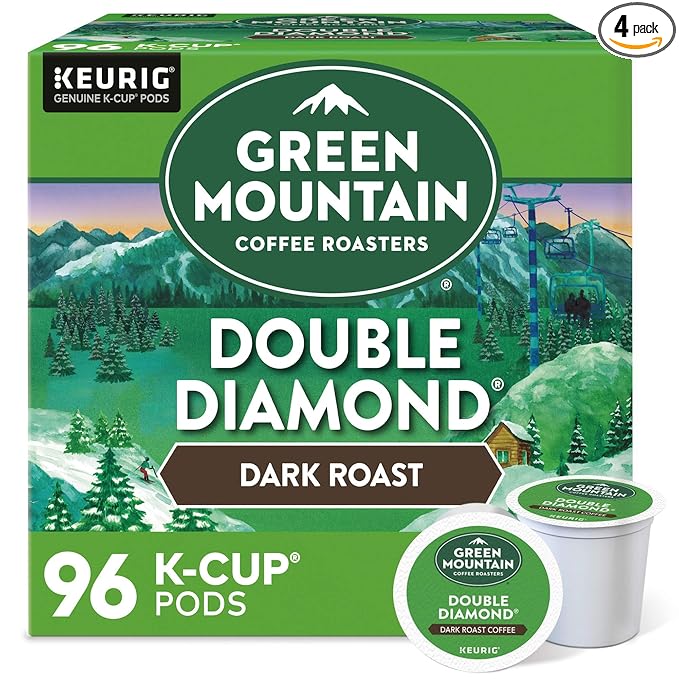 Green Mountain Coffee Roasters Double Diamond, Single-Serve Keurig K-Cup Pods, Dark Roast Coffee