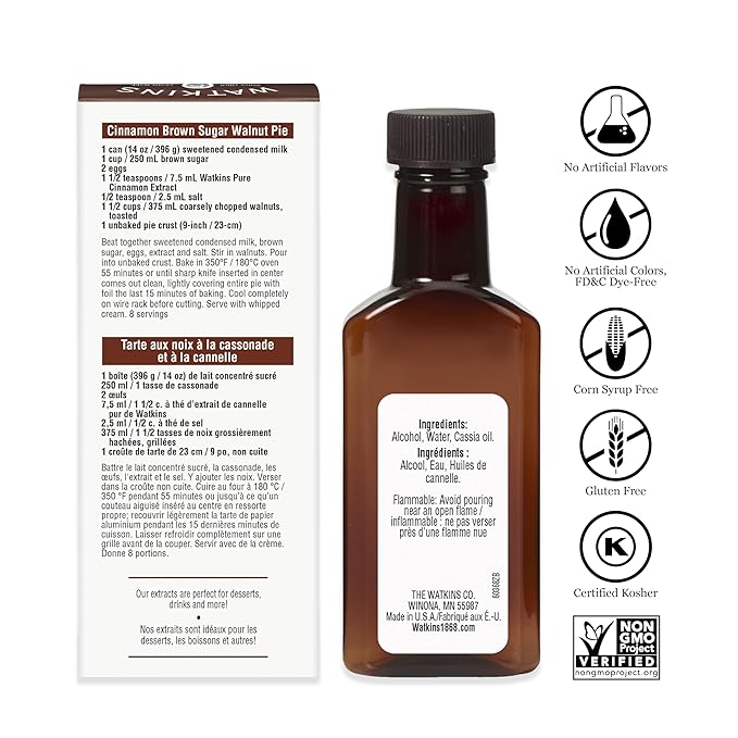 Watkins Pure Cinnamon Extract, 2 Fl Oz (Pack of 24)