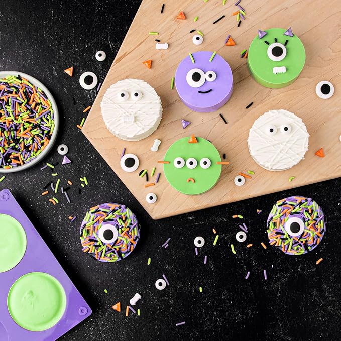 Sweets Indeed Sandwich Cookie Decorating Kit ??Halloween DIY Set with Oreo Mold, Spooky Sprinkles