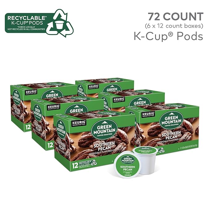 Green Mountain Coffee Roasters Southern Pecan Keurig Single-Serve K-Cup pods, Light Roast Coffee