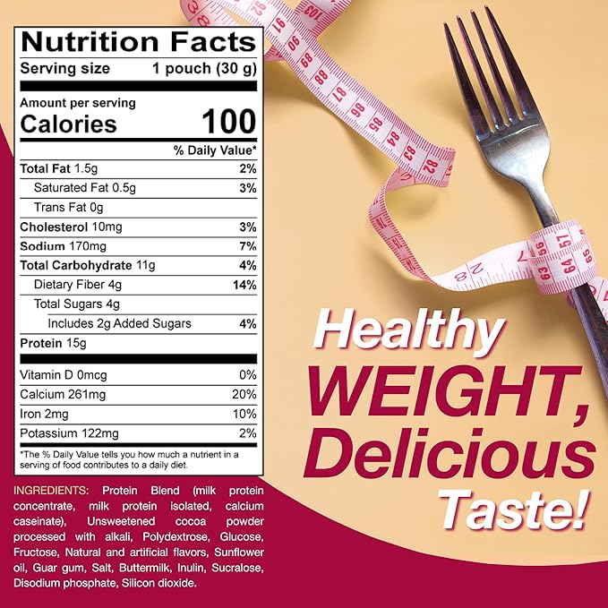 ProtiDIET Chocolate Protein Shake - Low Fat, High Protein Drink for a Healthy Active Lifestyle