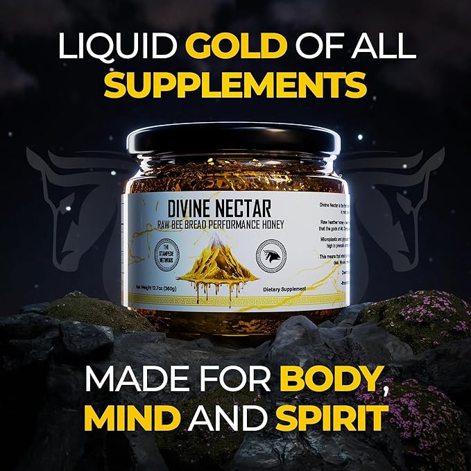 Divine Nectar Spartan Bee Bread Infused Heather Honey | Supercharged Performance, Recovery, and
