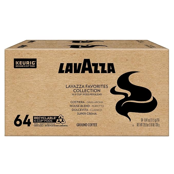 Lavazza Favorites Collection Variety Pack, Single Serve Keurig® K-Cup® Pods, Light and Medium Roast