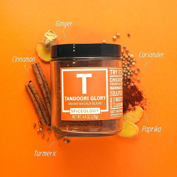 Spiceology - Tandoori Glory - Indian Masala Blend - Curry Spices and Seasonings - Use On: Chicken