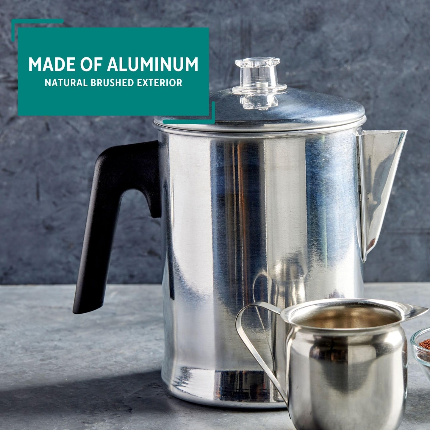 MIRRO 9 Cup Aluminum Coffee Percolator with Cool-touch Handle