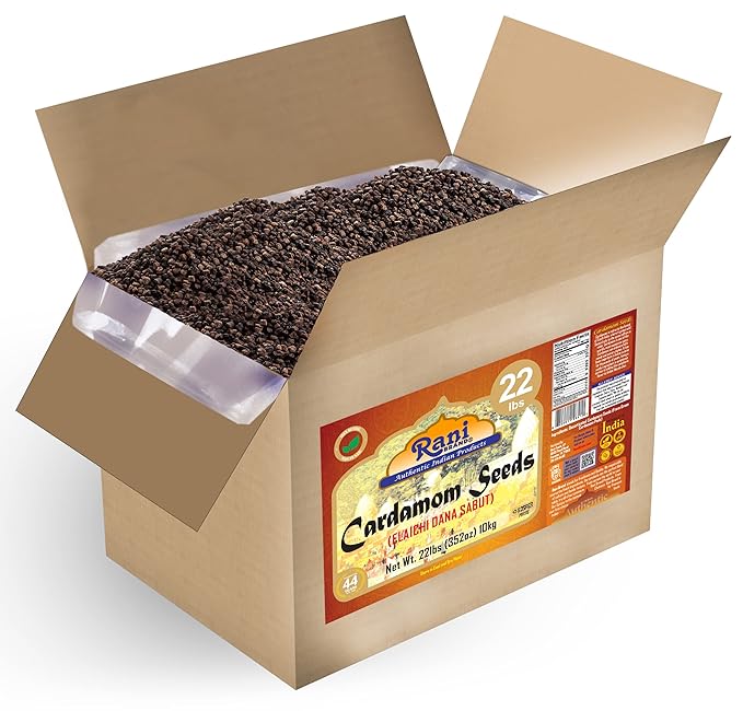 Rani Cardamom (Elachi) Decorticated Seeds Indian Spice 352oz (22lbs) 10kg Bulk Box ~ All Natural |