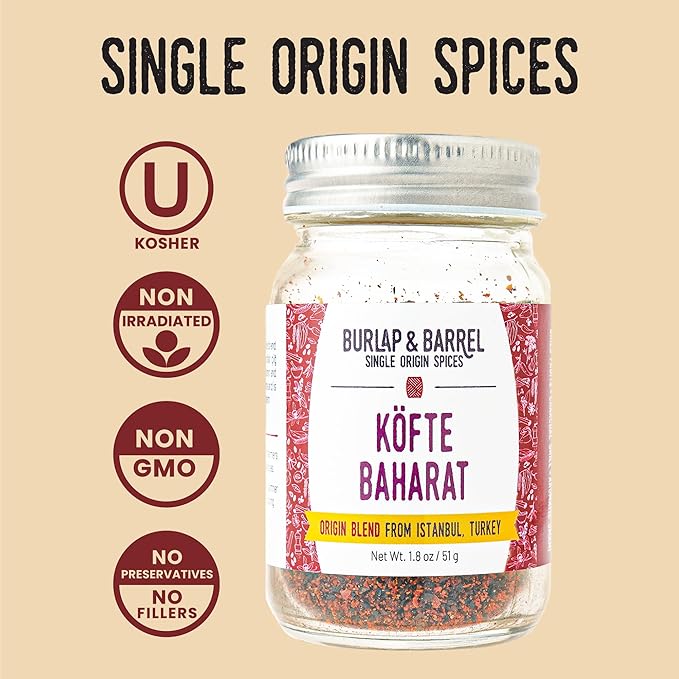 Burlap & Barrel Köfte Baharat - Savory and Bright Grilling Blend - Kebab Spice, Turkish Kebab - As