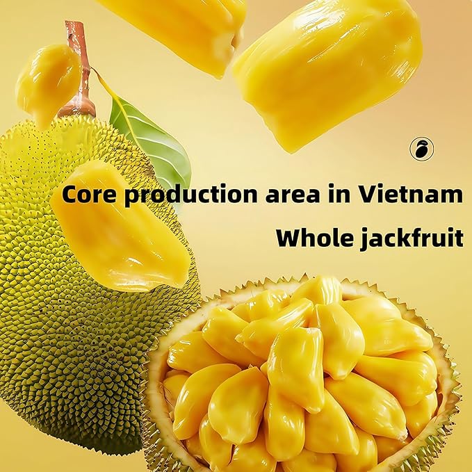 Premium Freeze-Dried Jackfruit Chips 8.8oz (250g) - Crunchy Tropical Snack, No Sugar Added | Rich