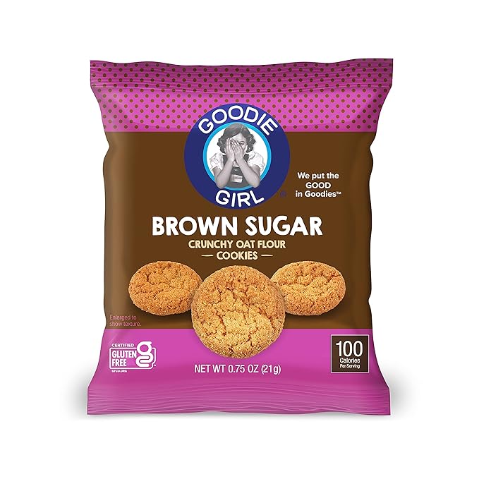 Goodie Girl, Mini Brown Sugar Cookie Snack Packs | Gluten Free, Peanut Free | 100 Calories (10 Pack)