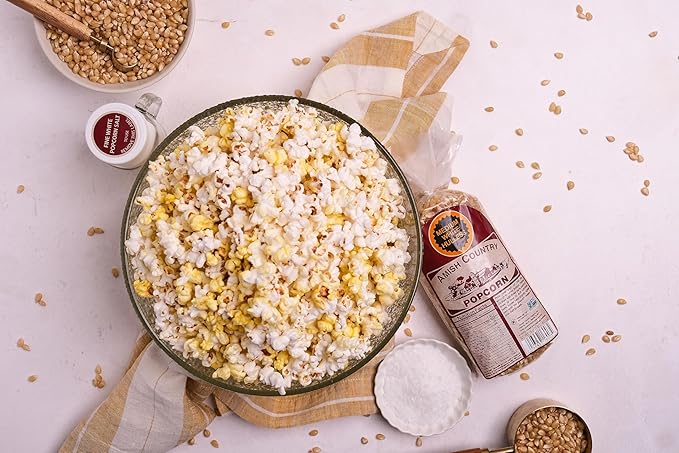 Amish Country Popcorn | 1 lbs Bag | Medium White Popcorn Kernels | Old Fashioned, Non-GMO and