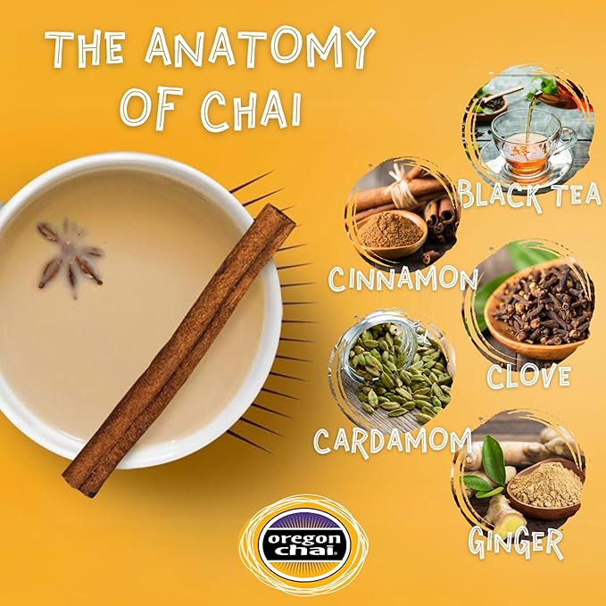Oregon Chai Salted Caramel Concentrate, 32 Fluid Ounce (Pack of 6)