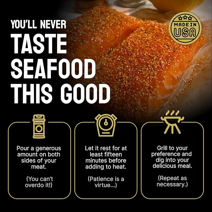 Magic Fish Seasoning, Cajun Seasoning, Savory, Spicy & Finger Licking Good ??Catfish, Bass, Salmon