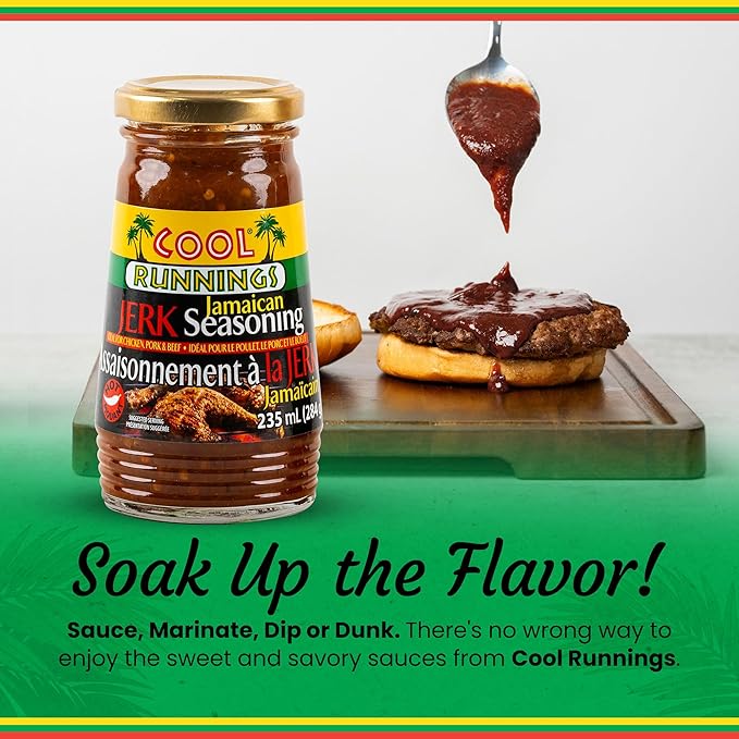 Cool Runnings Jerk Jamaican Seasoning Hot Sauce 284g - Authentic Spicy Jamaican Sauce for