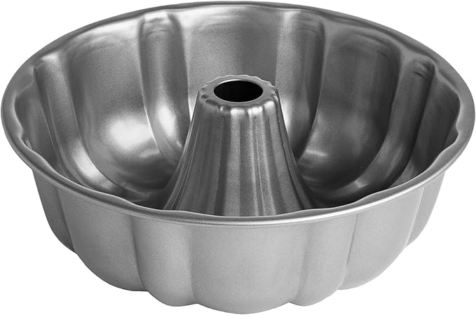 Cooking Light Heavy Duty Nonstick Bakeware Carbon Steel Fluted Tube Bundt Pan with Quick Release