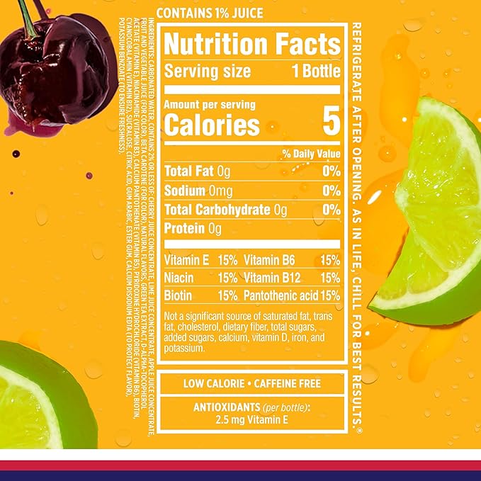 Sparkling Ice, Cherry Limeade Sparkling Water, Zero Sugar Flavored Water, with Vitamins and
