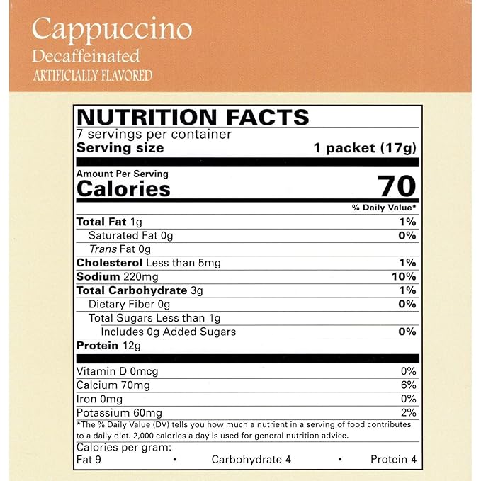 Nutmeg State Nutrition - High Protein Cappuccino - Low Carb, KETO Friendly, Instant Hot Drink Mix