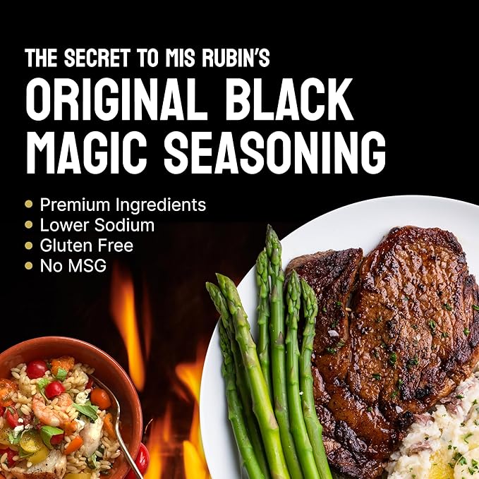 MIS' RUBIN'S BLACK MAGIC SEASONING Charcoal Seasoning for Steak Meat - BBQ seasonings and rubs for