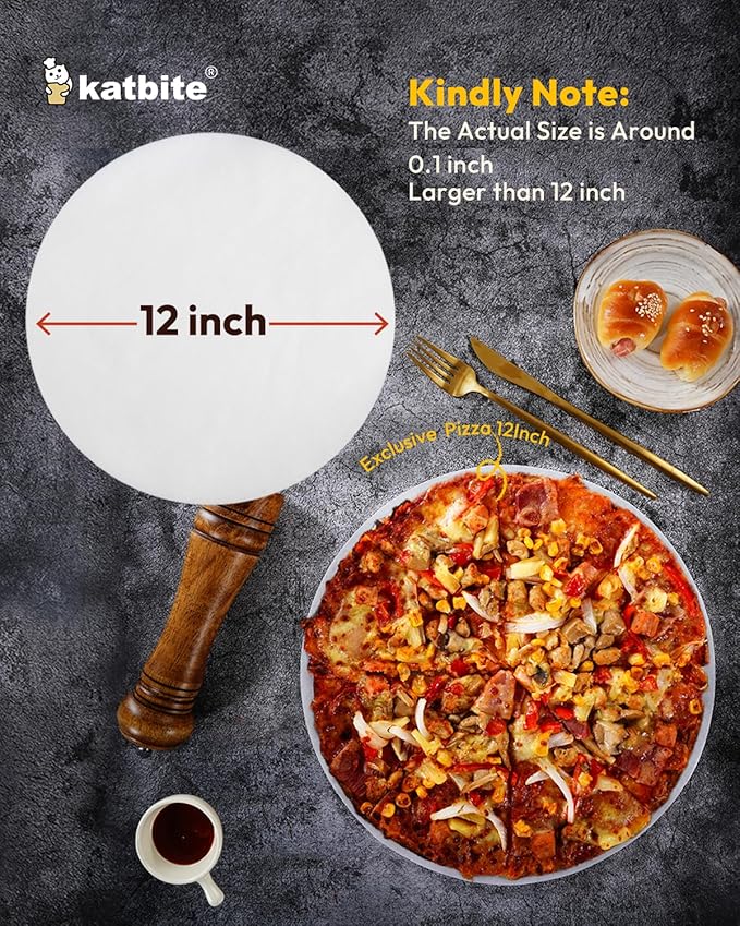 Katbite 12 Inch 200Pcs Parchment Paper Rounds, Round Baking Sheets Paper for Patty Separating