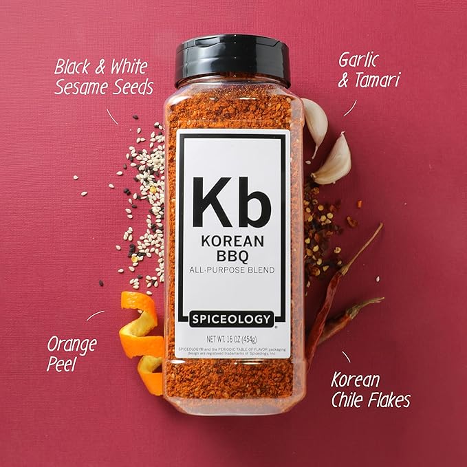 Spiceology – Korean BBQ Seasoning – Sweet & Savory Asian Rub with Gochugaru, Sesame, Garlic, Soy