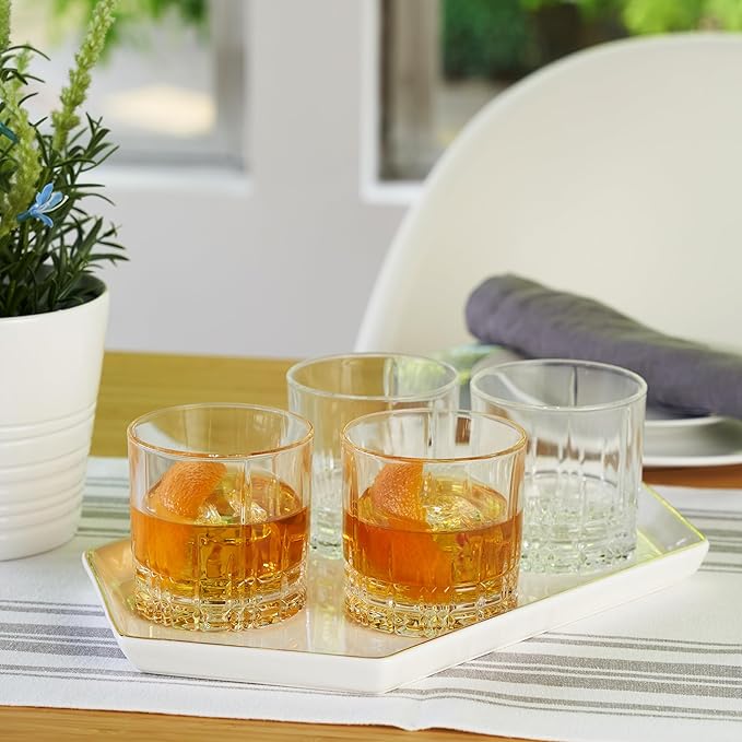 Spiegelau Perfect Serve Single Old Fashioned Glass Set of 4 - Lowball Cocktail Glasses