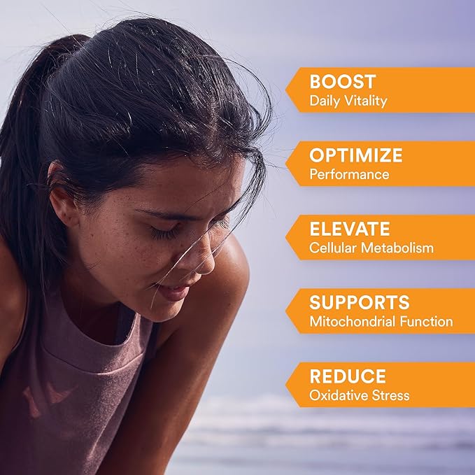 MitoQ Longevity Cellular Water Daily Powdered Drink Mix Natural Orange Flavor