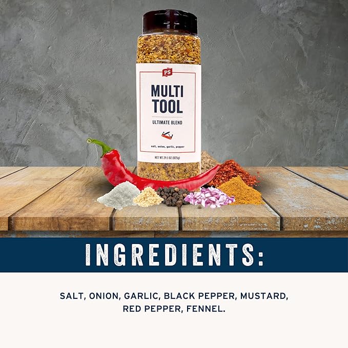 PS Seasoning Multi Tool Ultimate Blend - All Purpose Seasoning 29.1oz - Classic SPG BBQ Seasoning