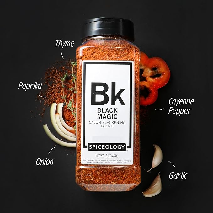 Spiceology – Black Magic Cajun Blackening Seasoning – Bold & Savory Blackening Seasoning for