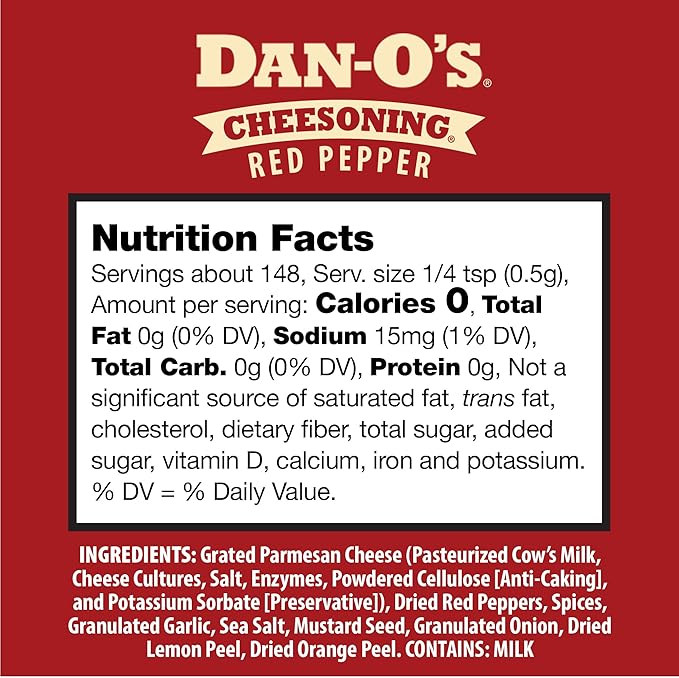 Dan-O's 3 Bottle Cheesoning Seasoning Set, Small Bottles, 3 Pack, Includes Red Pepper, Jalapeño and