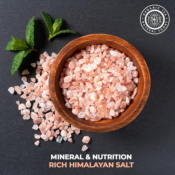 Pride Of India Pure Himalayan Pink Salt | Enriched w/ 84+ Natural Minerals | Coarse Salt Grind |
