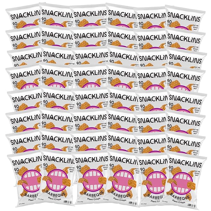 SNACKLINS Plant Based Crisps BARBEQUE - Gluten Free, Grain Free, 100% Kosher, Vegan Healthy Snacks