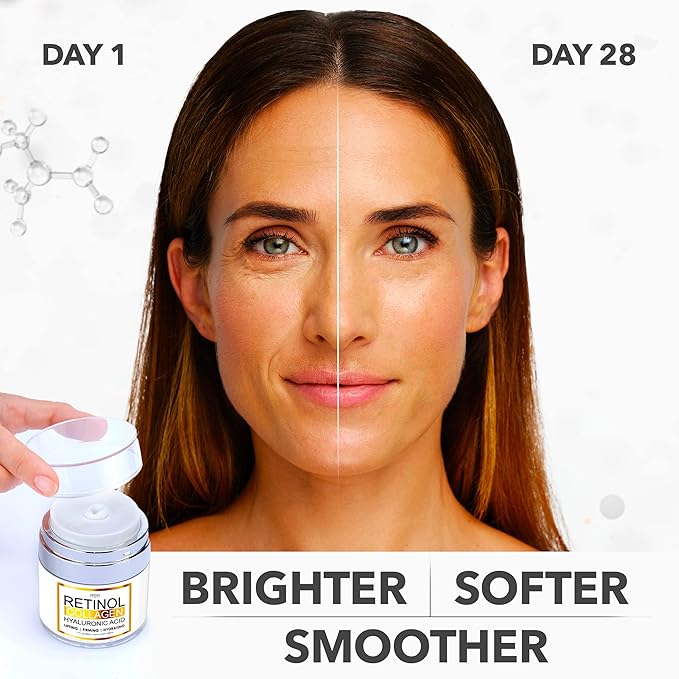 Retinol Cream for Face with Collagen and Hyaluronic Acid - Anti Aging Wrinkle Cream for Women and