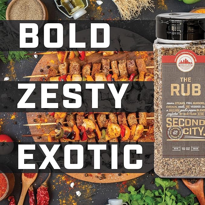 The Rub Seasoning for Steaks, Burgers, Fish, Chicken, and Veggies 10oz 2-pack, A Seasoning Blend of