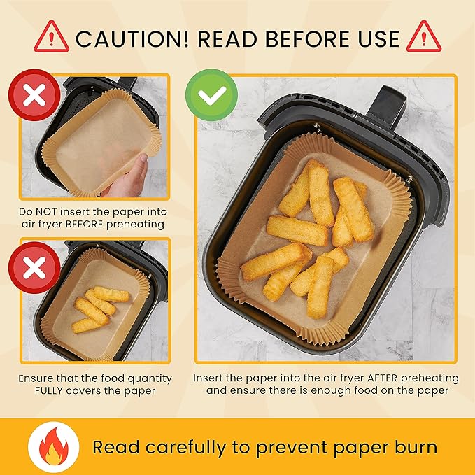 Air Fryer Liners for Ninja Foodi Dual ??125Pcs Disposable Parchment Paper for Ninja DZ201 DZ401