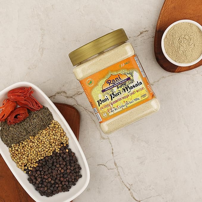 Rani Pani Puri Masala (14-Spice Blend for Indian Spicy Water) 24.5oz (1.54lbs) 700g PET Jar ~ All
