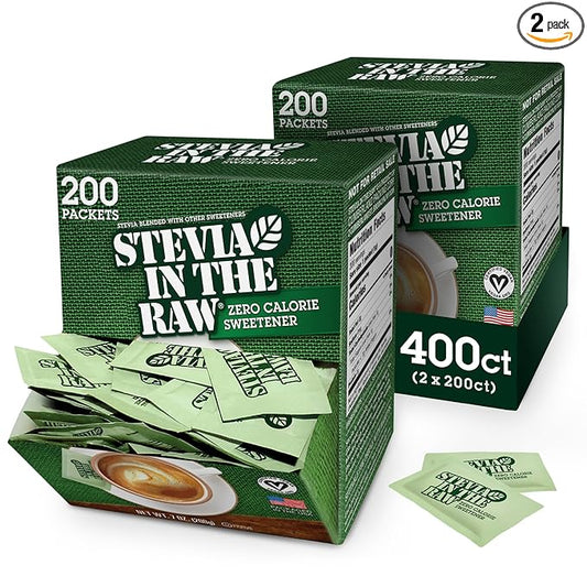 Stevia In The Raw, Plant Based Zero Calorie Sweetener, No Erythritol, Sugar Substitute for Coffee