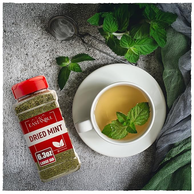 Eastanbul Dried Mint, 6.3oz, Dried Mint for Cooking, Peppermint Leaves, Perfect for Tea Loose Leaf