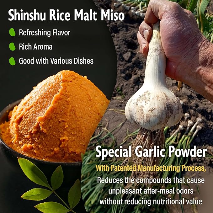 YAMASAN KYOTO UJI Japanese Dry Garlic Miso Seasoning, Freeze-Dried Miso Powder Mixed With Garlic