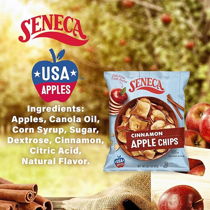 Seneca Cinnamon Apple Chips | Made from Fresh Apples | 100% Red Delicious Apples | Yakima Valley