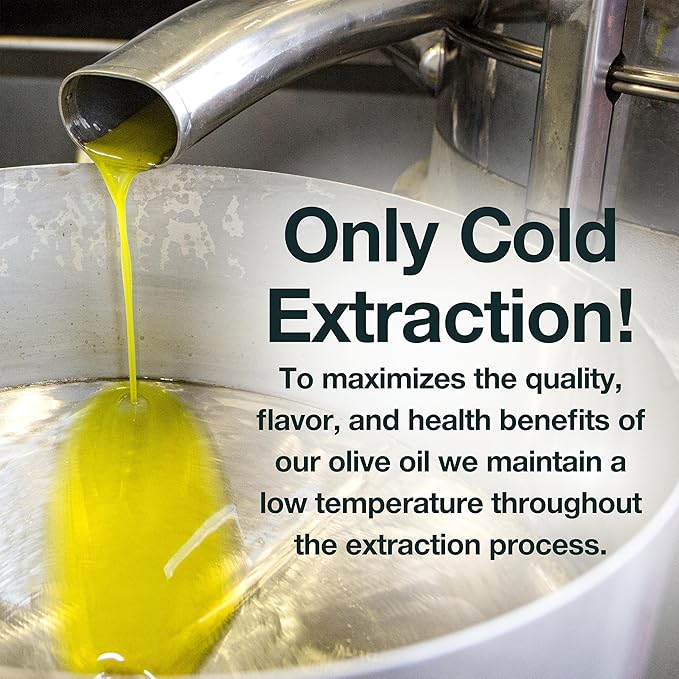 Flavorful Italian Extra Virgin Olive Oil Cold Pressed - Robust Olive Oil for Cooking and Frying