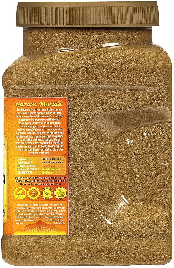 Rani Garam Masala Indian 11-Spice Blend 32oz (2lbs) 908g PET Jar ~ All Natural, Salt-Free | Vegan |