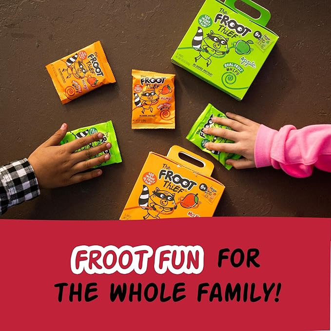 The FROOT Thief Real Fruit Snack Whips, Strawberry, Nut Free, Perfect for School Lunches and