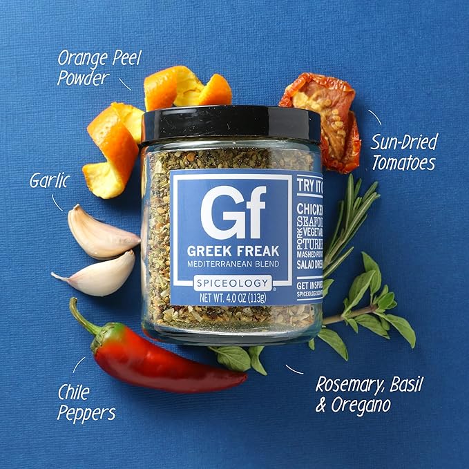 Spiceology – Greek Freak Mediterranean Seasoning – Greek Herbs & Spices for Chicken, Potatoes