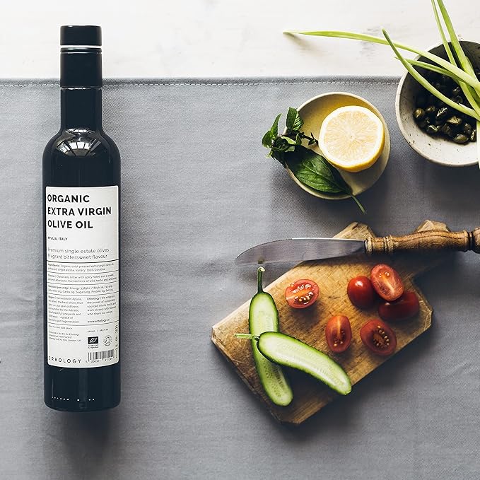 Erbology Organic Extra Virgin Olive Oil 17 fl oz - Early Harvest - 742 mg/kg Polyphenols - 0.15%