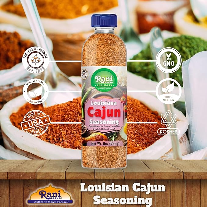 Rani Louisiana Cajun Seasoning (Special Blend for Soup or Gravies) 9oz (255g) PET Jar ~ All Natural