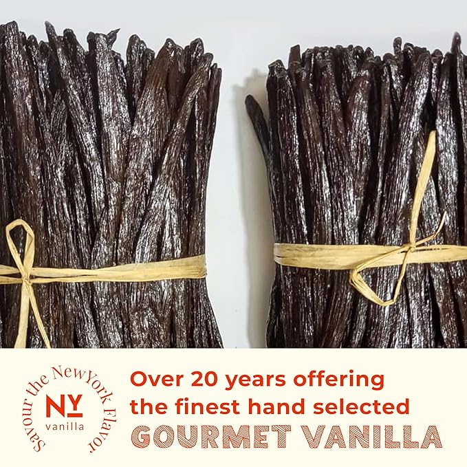 Bulk Vanilla Beans Grade A+, 2 Lb. Whole Vanilla Beans for Making VanillaExtract, Icecream, Baking