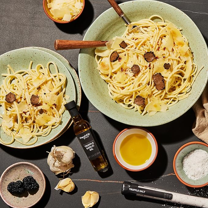 Thoughtfully Gourmet, Truffle Salt & Olive Oil Gift Set, Includes 4 Premium Extra Virgin Olive Oil